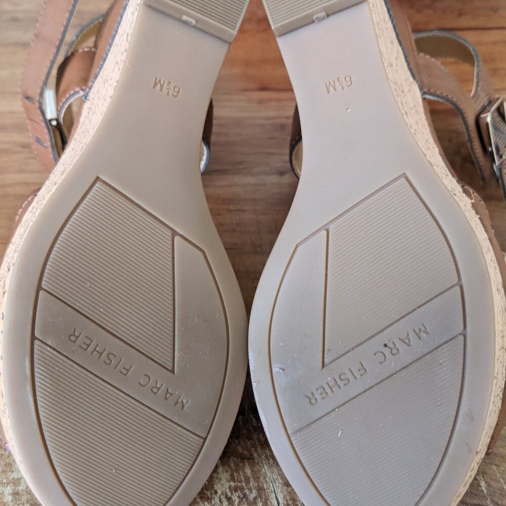 New Marc Fisher Cork Summer Platforms 6.5 Nib Sup… - image 3